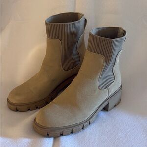 Faux SuadeTan Ankle Boots. Size 11